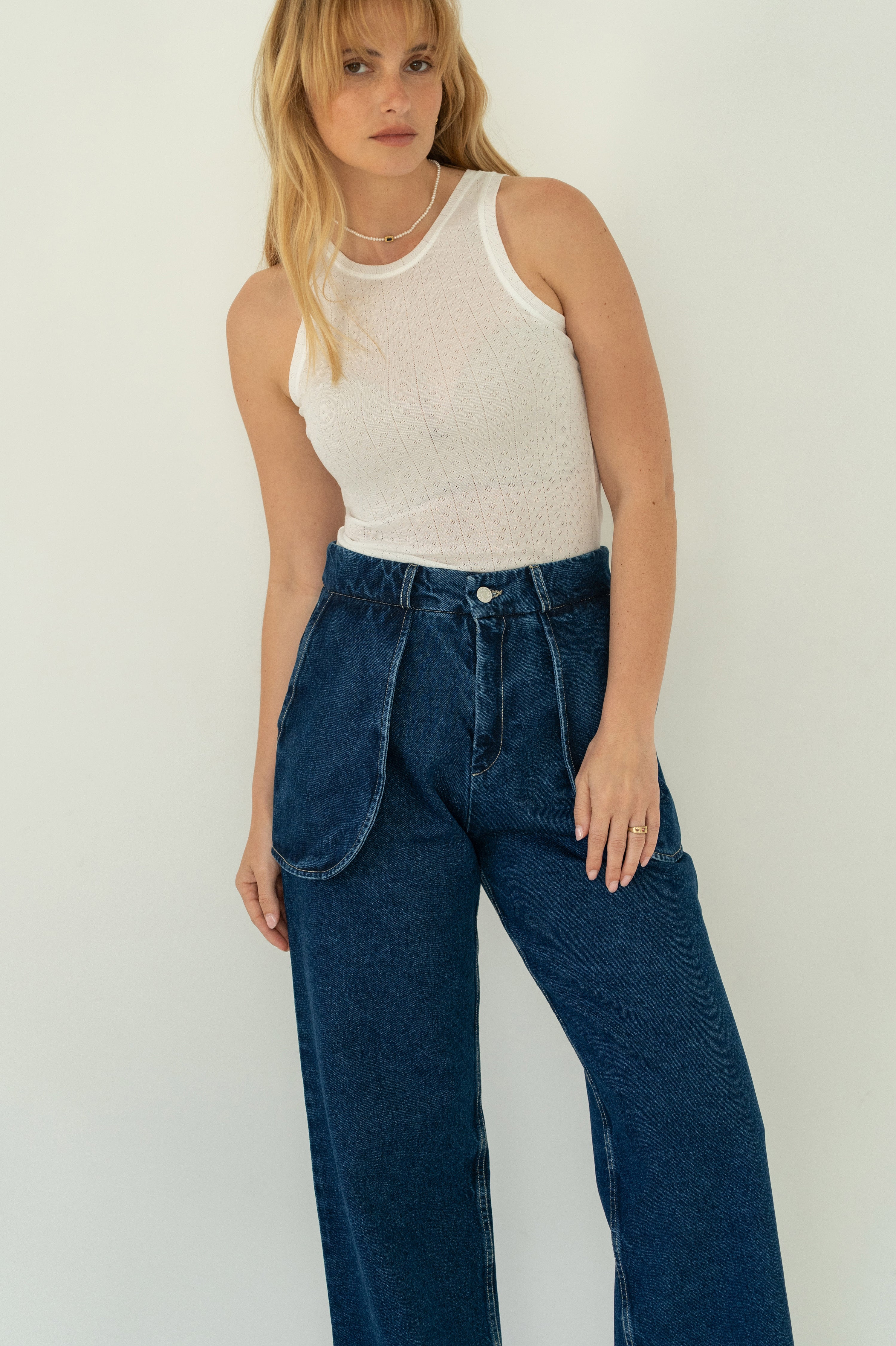 Calças BENI denim - azul jeans